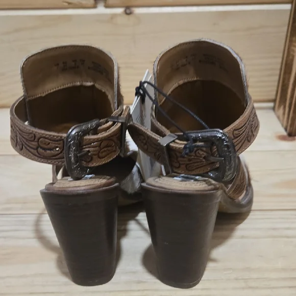 Myra Bag Tan and Cream Ankle Booties - Picture 3 of 7